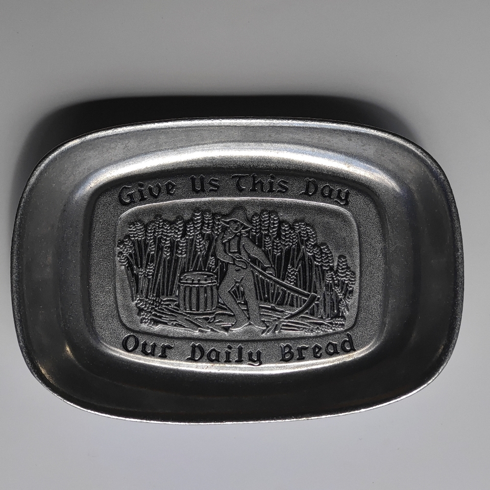 Vintage Carson Accents Pewter Bread Plate